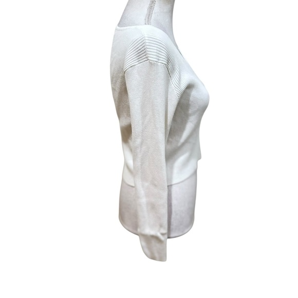 Brandy Melville off white Ribbed v neck button down cropped Cardigan size small - Picture 4 of 8